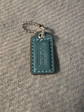 Coach Dark Teal Leather Tag